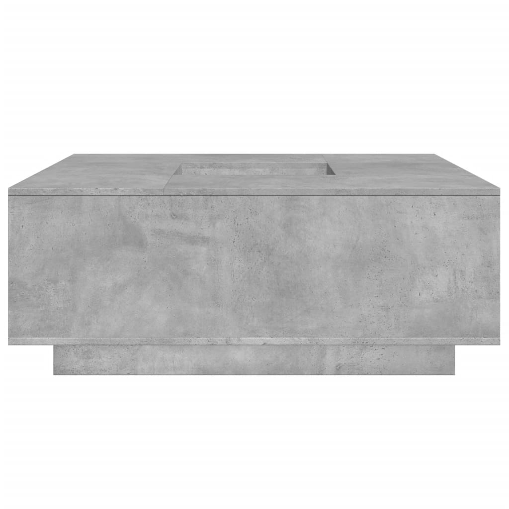 Salongbord betonggrå 100x100x40 cm konstruert tre