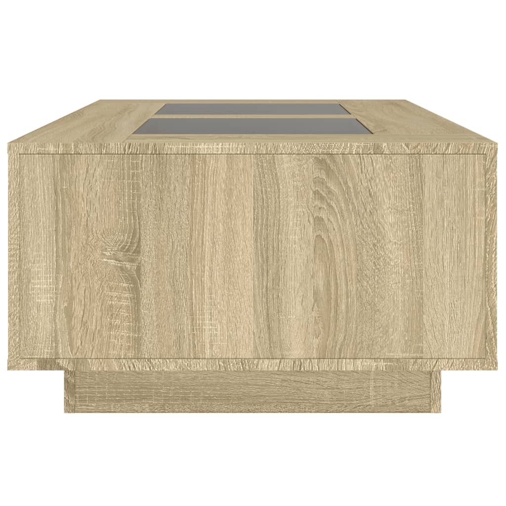 Salongbord med Infinity LED sonoma eik 116x69x40 cm