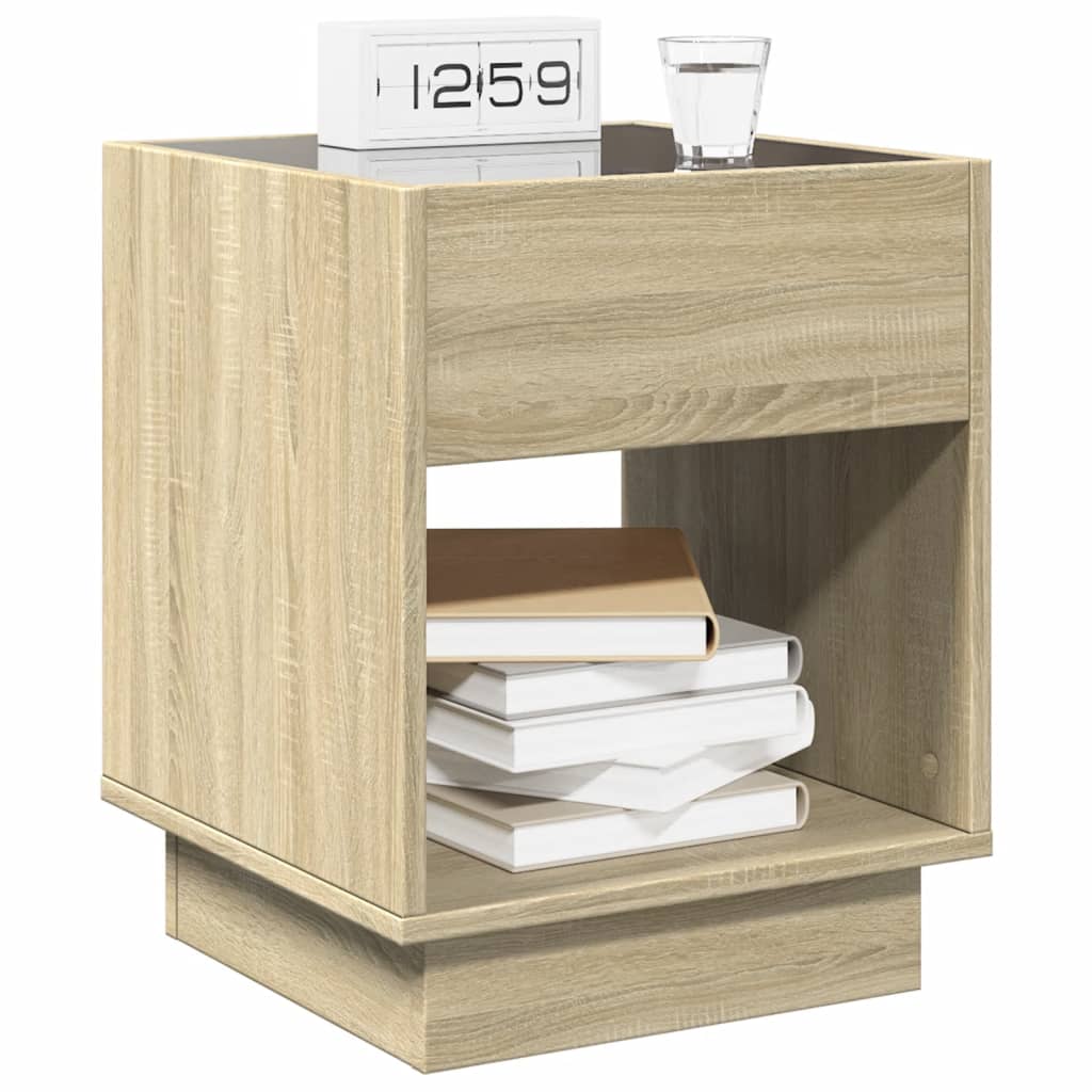 Salongbord med Infinity LED sonoma eik 40x40x50 cm
