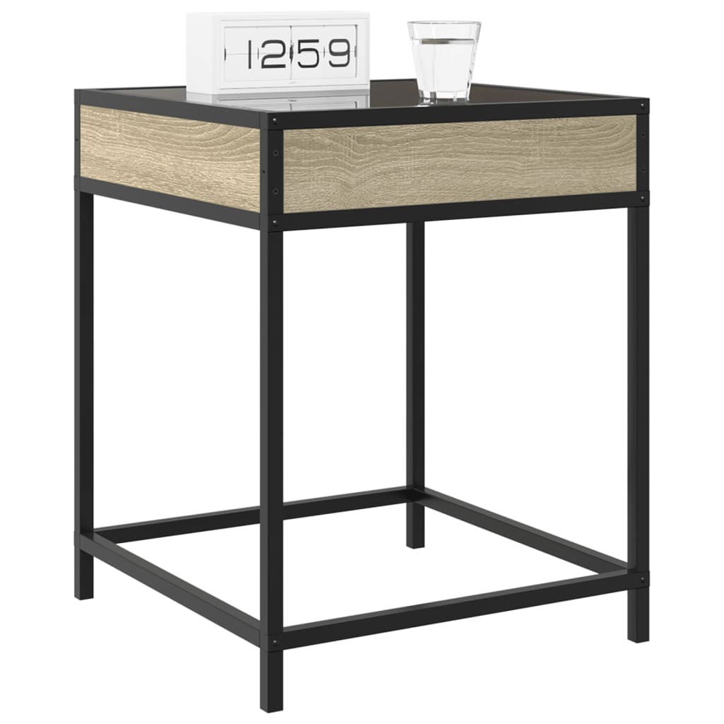Salongbord med Infinity LED sonoma eik 40x40x51 cm