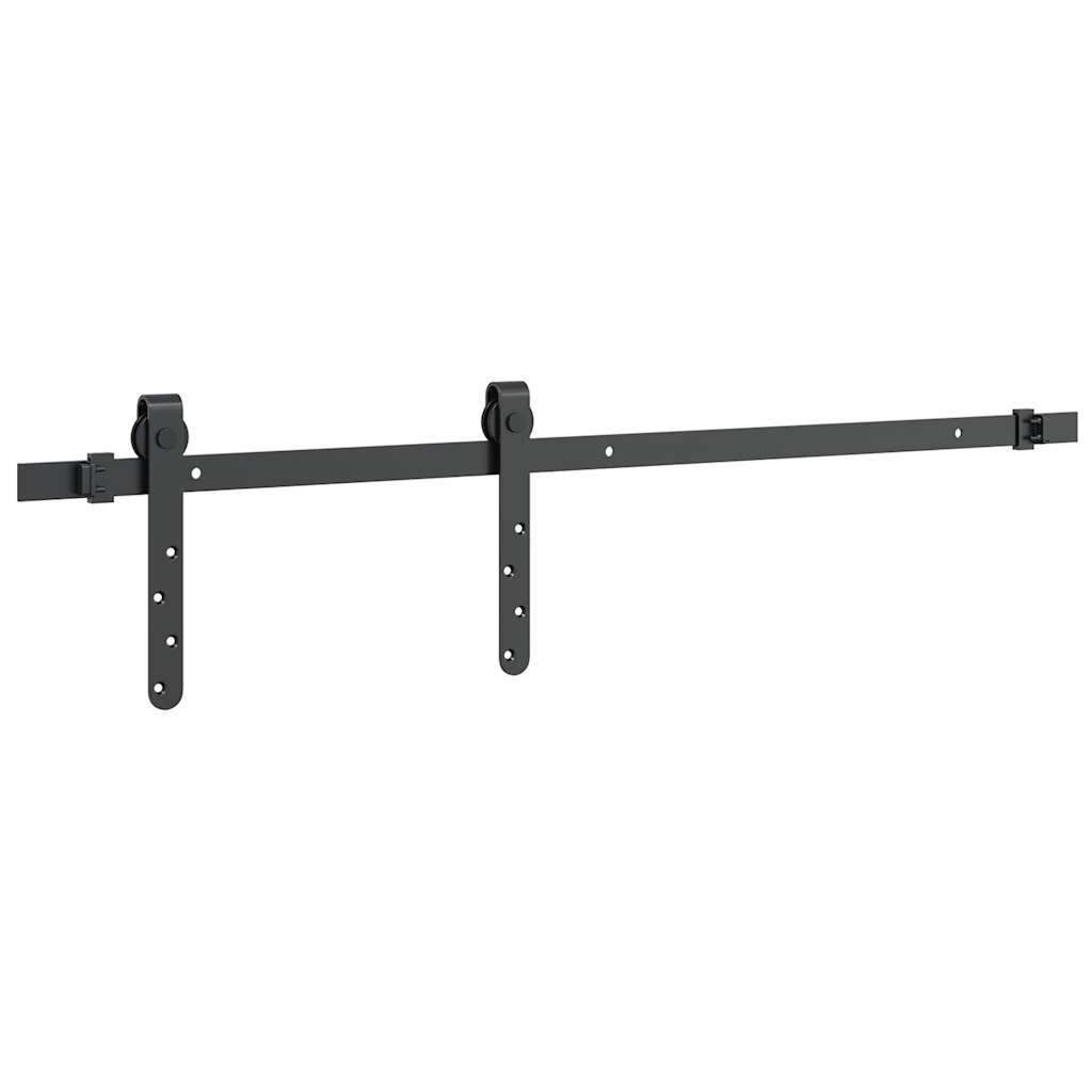 Skyvedørsett for skap 91 cm karbonstål