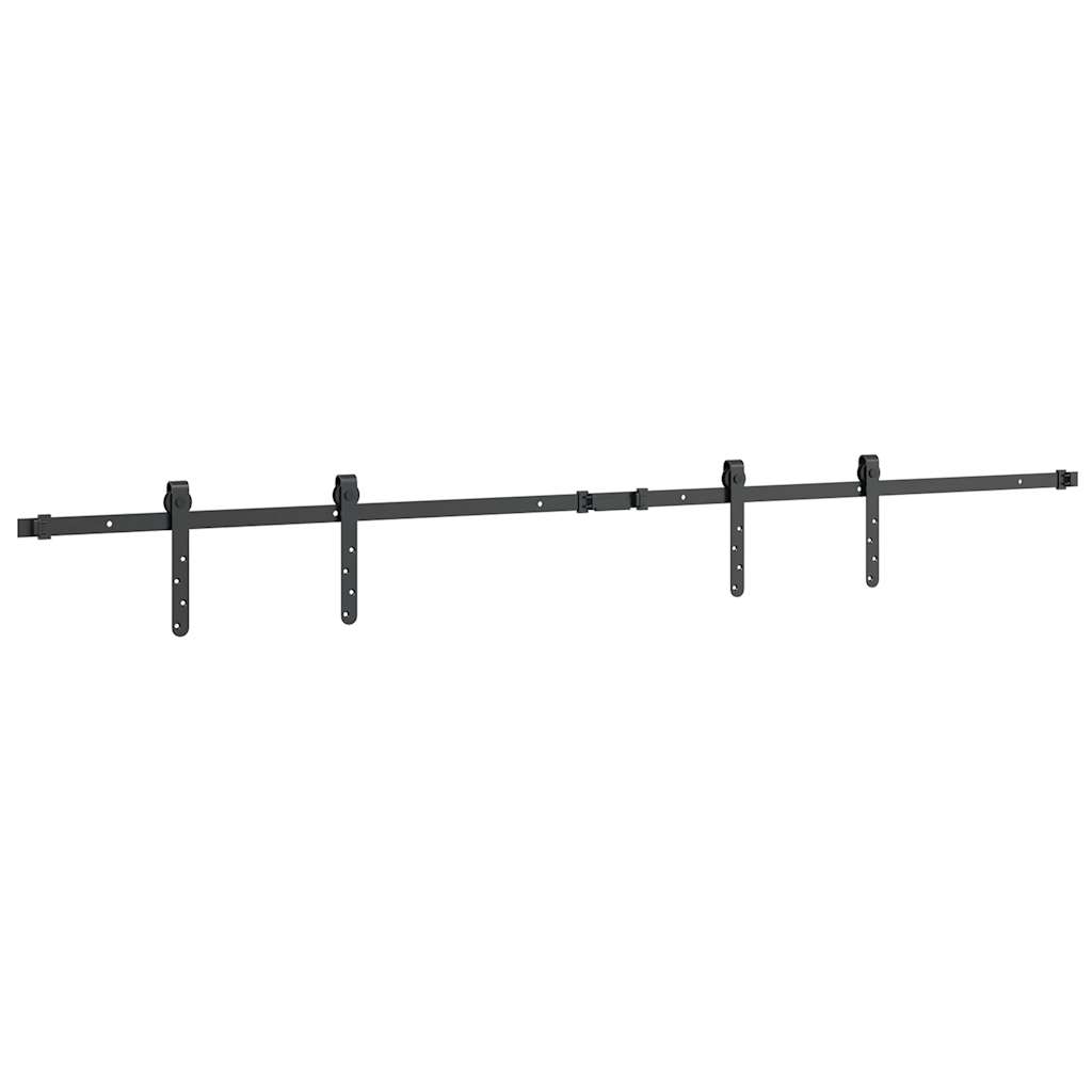 Skyvedørsett for skap 183 cm karbonstål