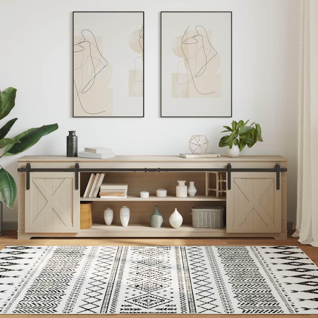 Skyvedørsett for skap 213 cm karbonstål