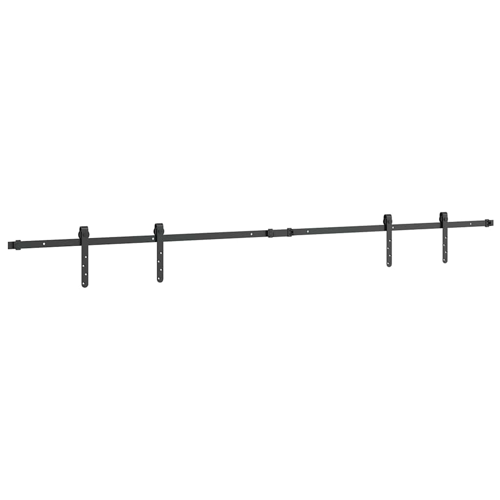 Skyvedørsett for skap 213 cm karbonstål