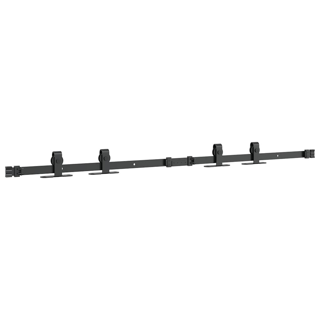 Skyvedørsett for skap 122 cm karbonstål