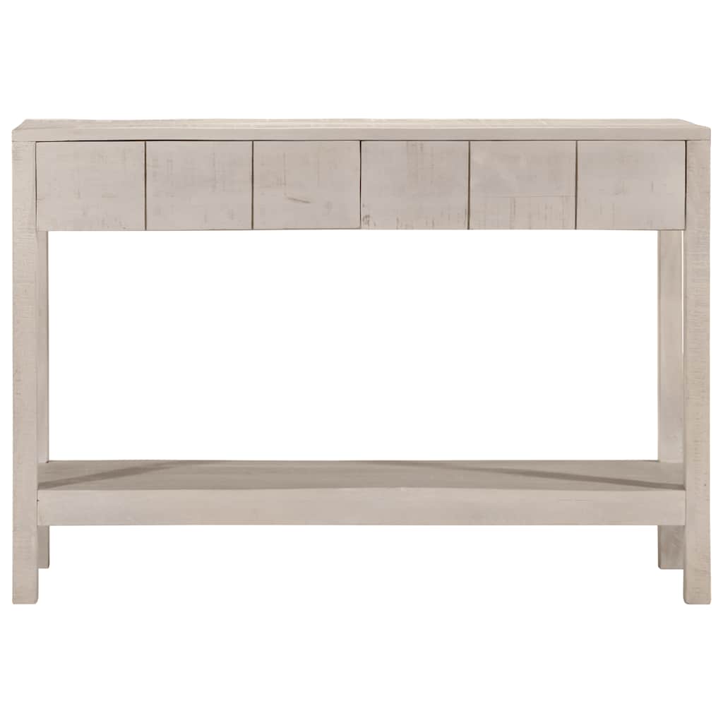 Konsollbord hvit 110x35x75 cm heltre mango
