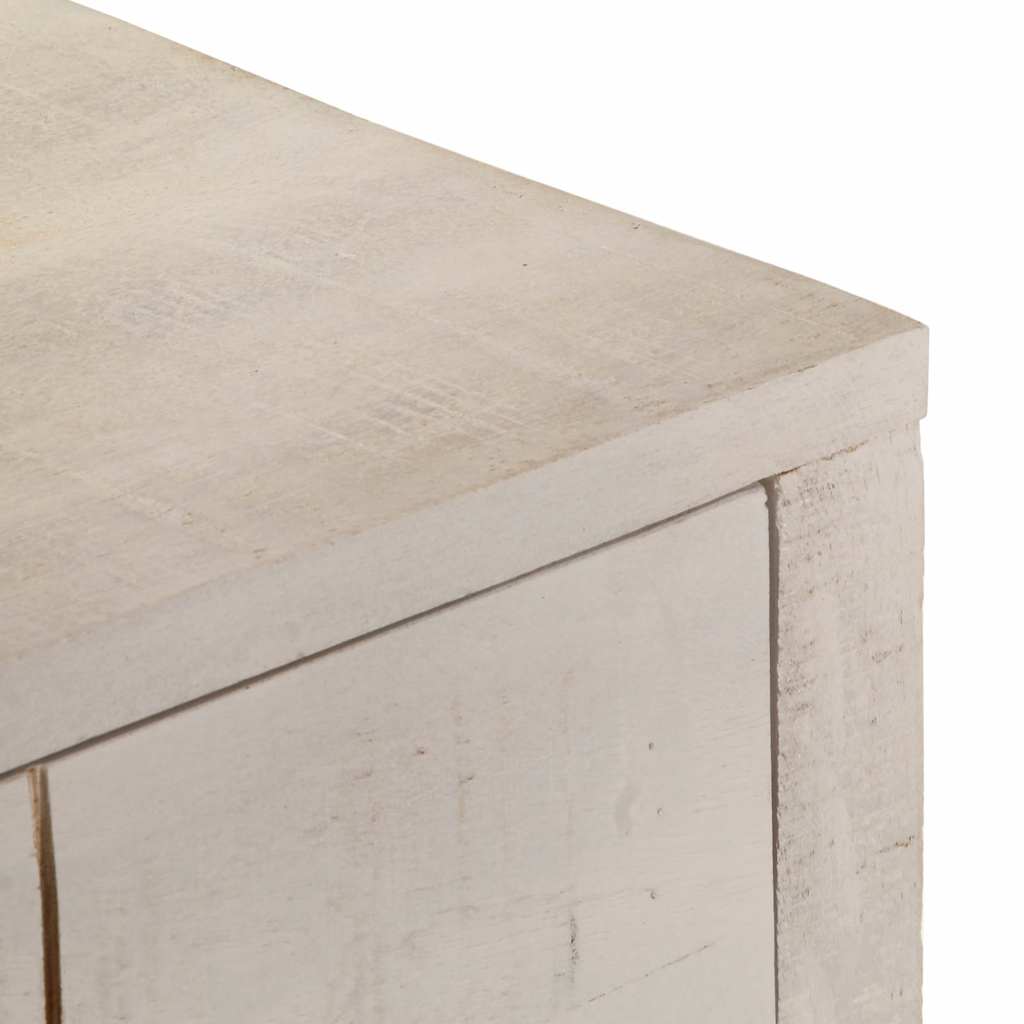 Konsollbord hvit 110x35x75 cm heltre mango