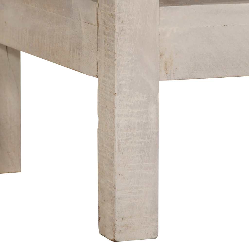 Konsollbord hvit 110x35x75 cm heltre mango