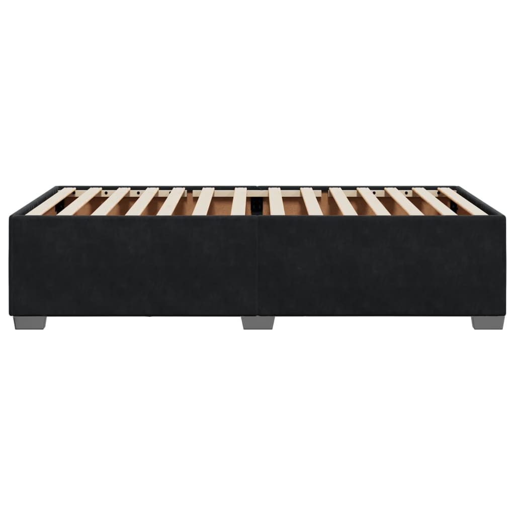 Sengeramme svart 90x190 cm fløyel