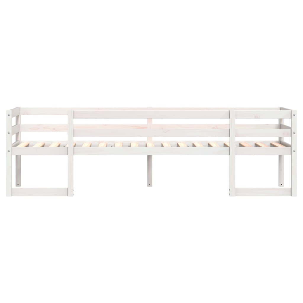 Sengeramme for barn hvit 90x200 cm heltre furu