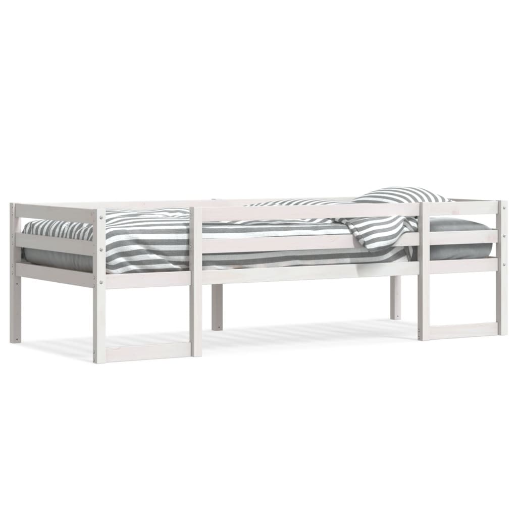 Sengeramme for barn hvit 90x200 cm heltre furu
