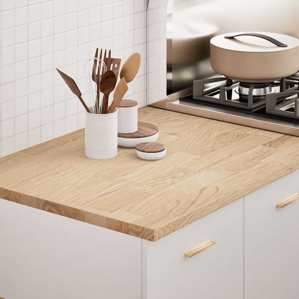 Kjøkken benkeplate rektangulær 80x63,5x2,7 cm heltre eik vidaXL