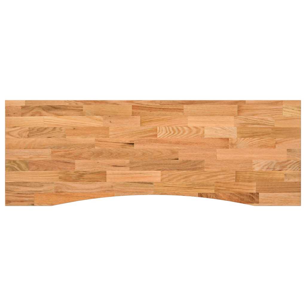 Bordplate lysebrun 140x50x2,5 cm rektangulær heltre eik