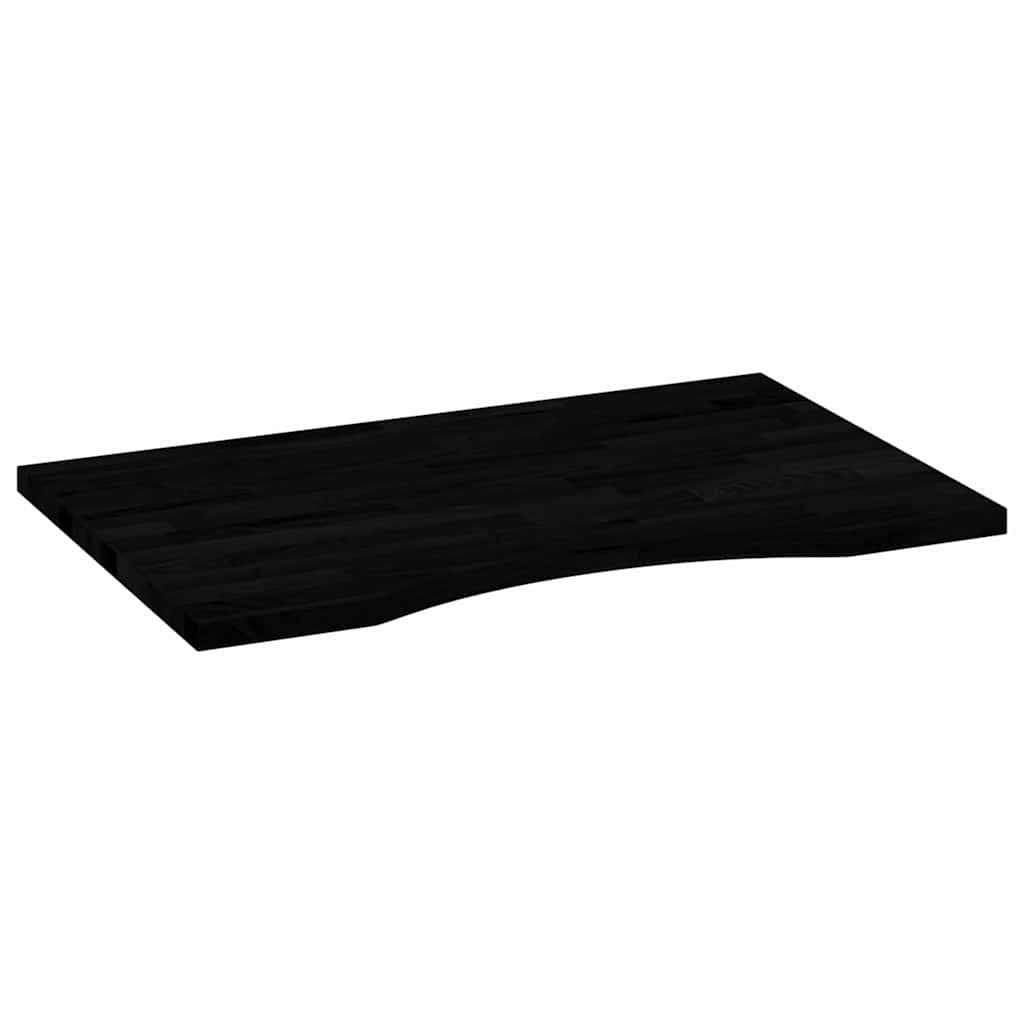 Bordplate mørkebrun 80x50x2,5 cm rektangulær heltre eik