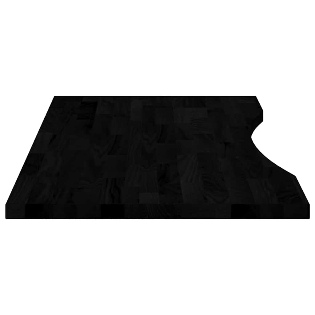 Bordplate mørkebrun 100x50x2,5 cm rektangulær heltre eik