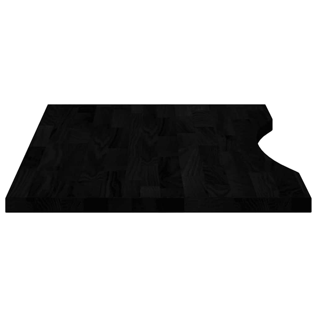 Bordplate mørkebrun 80x60x2,5 cm rektangulær heltre eik