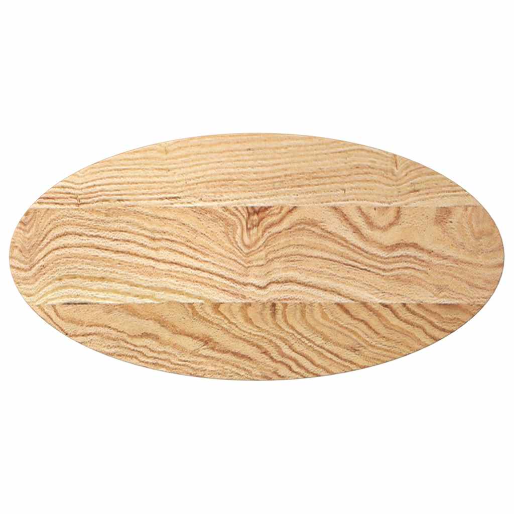Bordplate 80x40x2 cm oval heltre eik vidaXL
