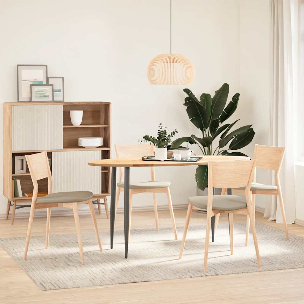 Bordplate 140x60x2 cm oval heltre eik vidaXL