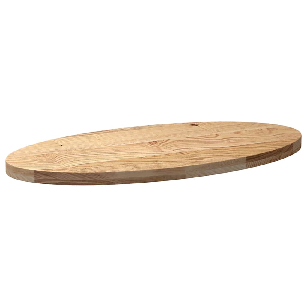 Bordplate 100x50x4 cm oval heltre eik