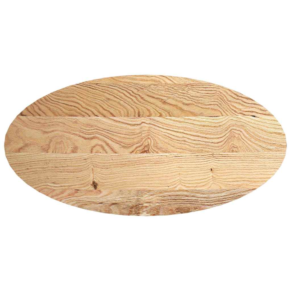 Bordplate 120x60x4 cm oval heltre eik vidaXL