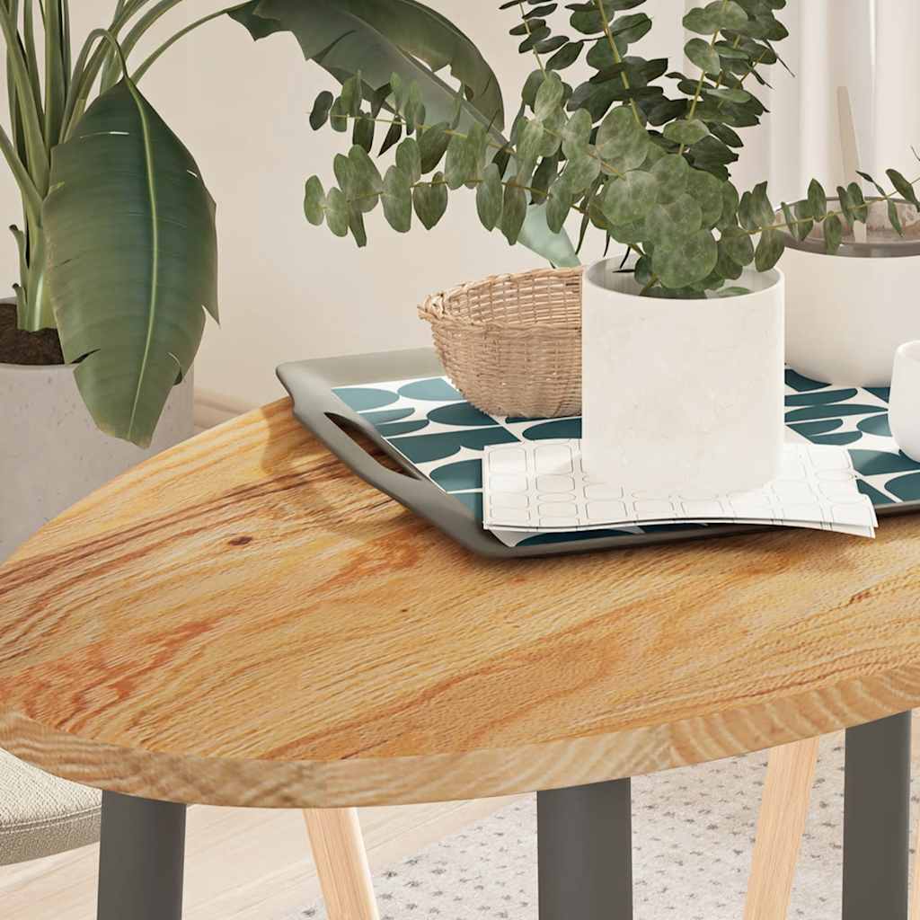Bordplate lysebrun 100x50x2 cm oval heltre eik
