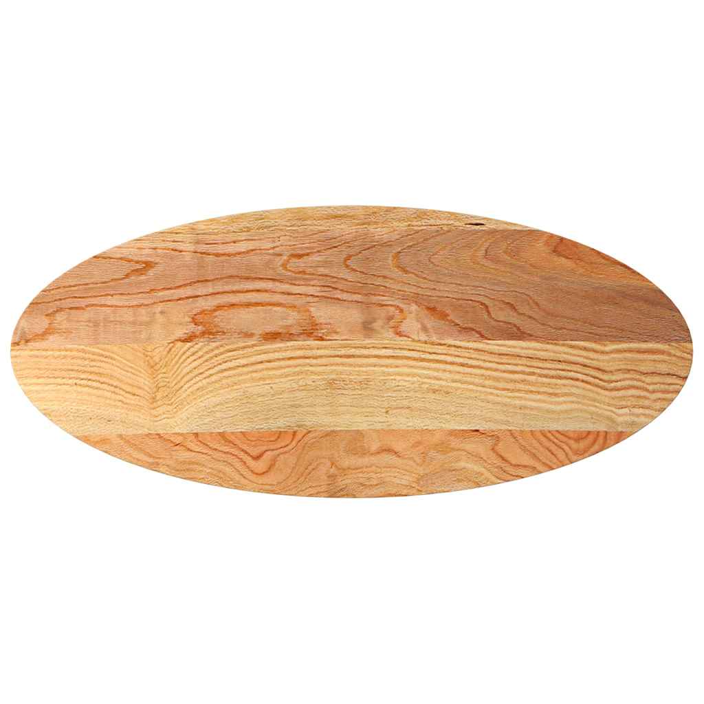 Bordplate lysebrun 140x60x2 cm oval heltre eik