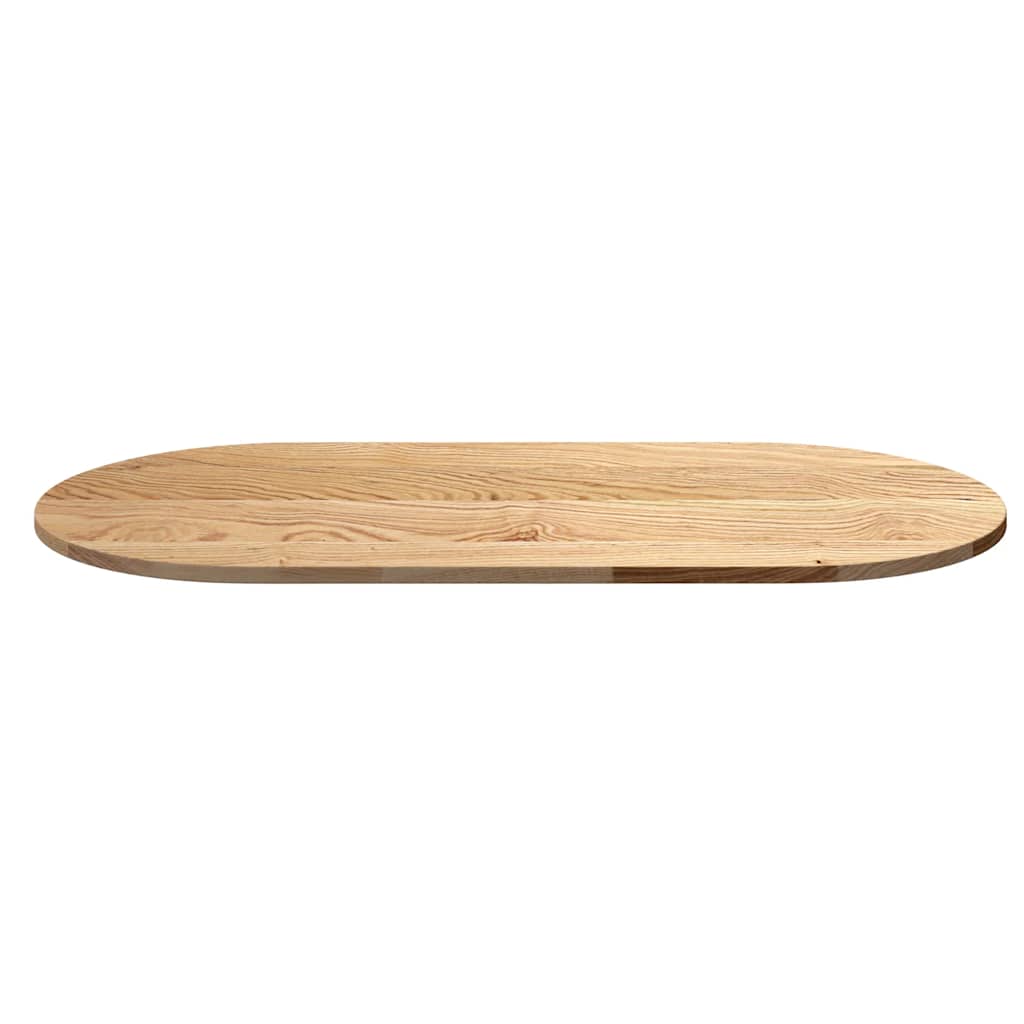 Bordplate 120x60x2 cm oval heltre eik vidaXL