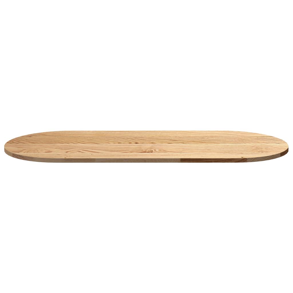 Bordplate 140x60x2 cm oval heltre eik vidaXL