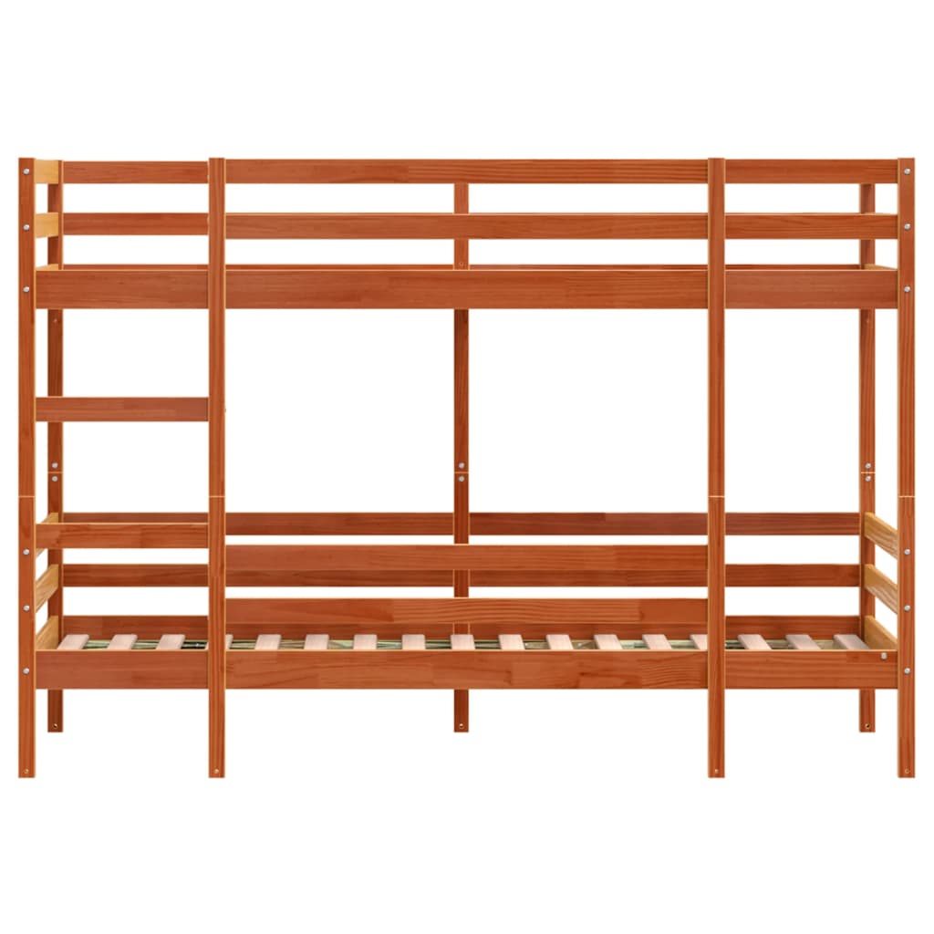 Køyeseng voksbrun 90x190 cm heltre furu