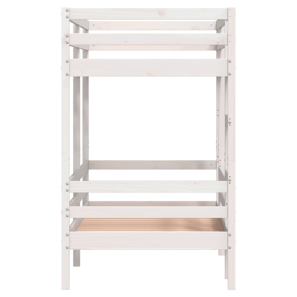 Køyeseng hvit 75x190 cm heltre furu