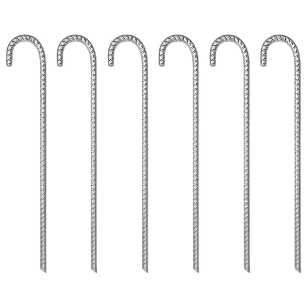Teltplugger 6 stk 41,5 cm Ø12 mm galvanisert stål