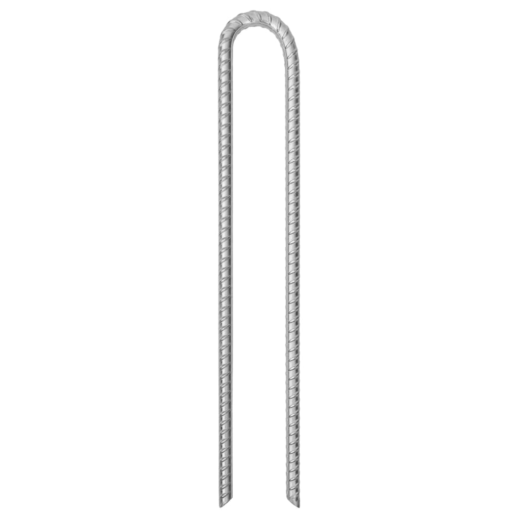 Teltplugger 12 stk U-formet 41,5 cm Ø12 mm galvanisert stål