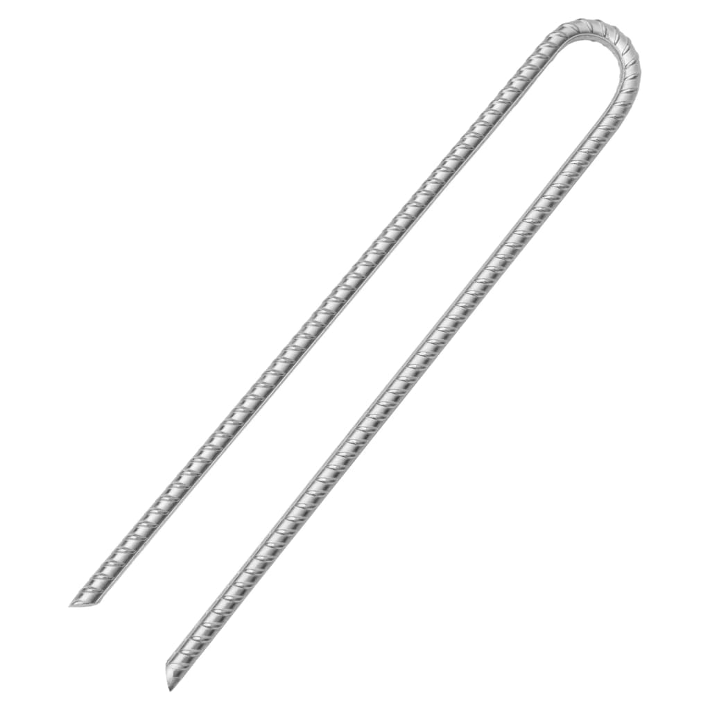 Teltplugger 12 stk U-formet 41,5 cm Ø12 mm galvanisert stål