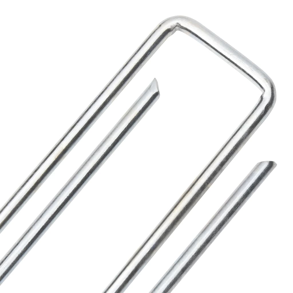 Jordplugger U-formet 25 stk 20x4 cm galvanisert stål