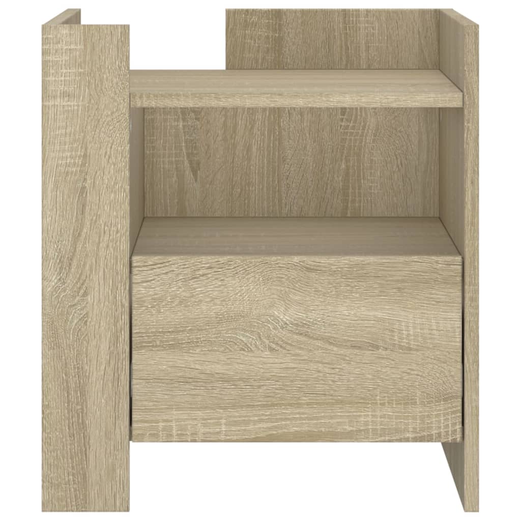 Nattbord 2 stk sonoma eik 45x50x50 cm konstruert tre