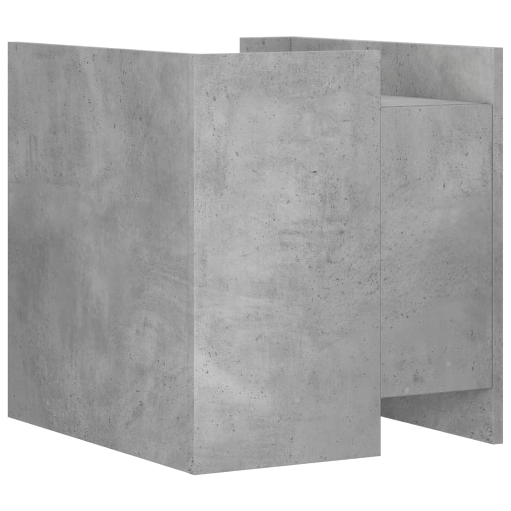 Nattbord betonggrå 45x50x50 cm konstruert tre