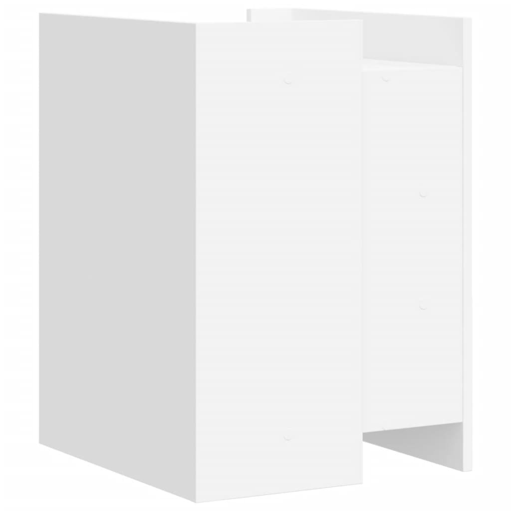 Nattbord hvit 45x50x65 cm konstruert tre