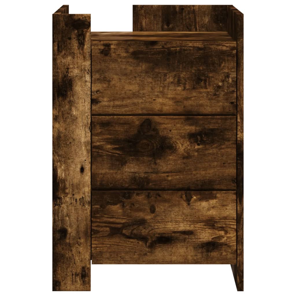 Nattbord røkt eik 45x50x65 cm konstruert tre
