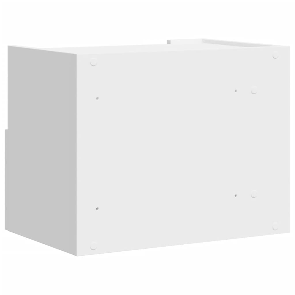 Veggmontert nattbord hvit 45x30x35 cm
