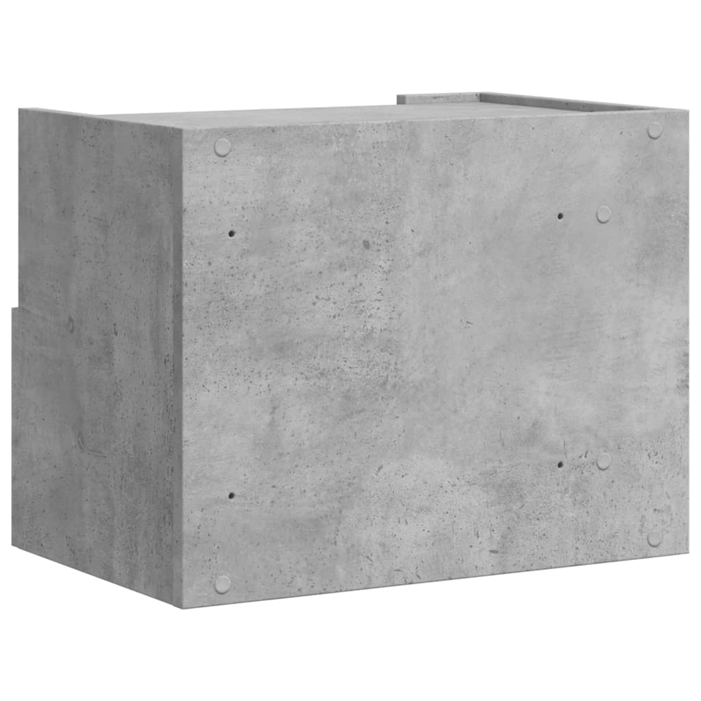 Veggmonterte nattbord 2 stk betonggrå 45x30x35 cm