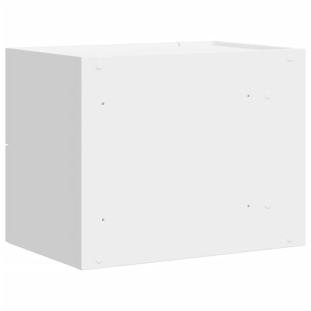Veggmontert nattbord hvit 45x30x35 cm