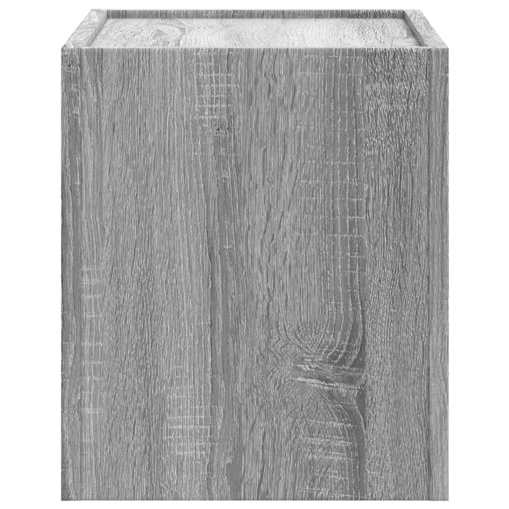 Veggmontert nattbord grå sonoma 45x30x35 cm