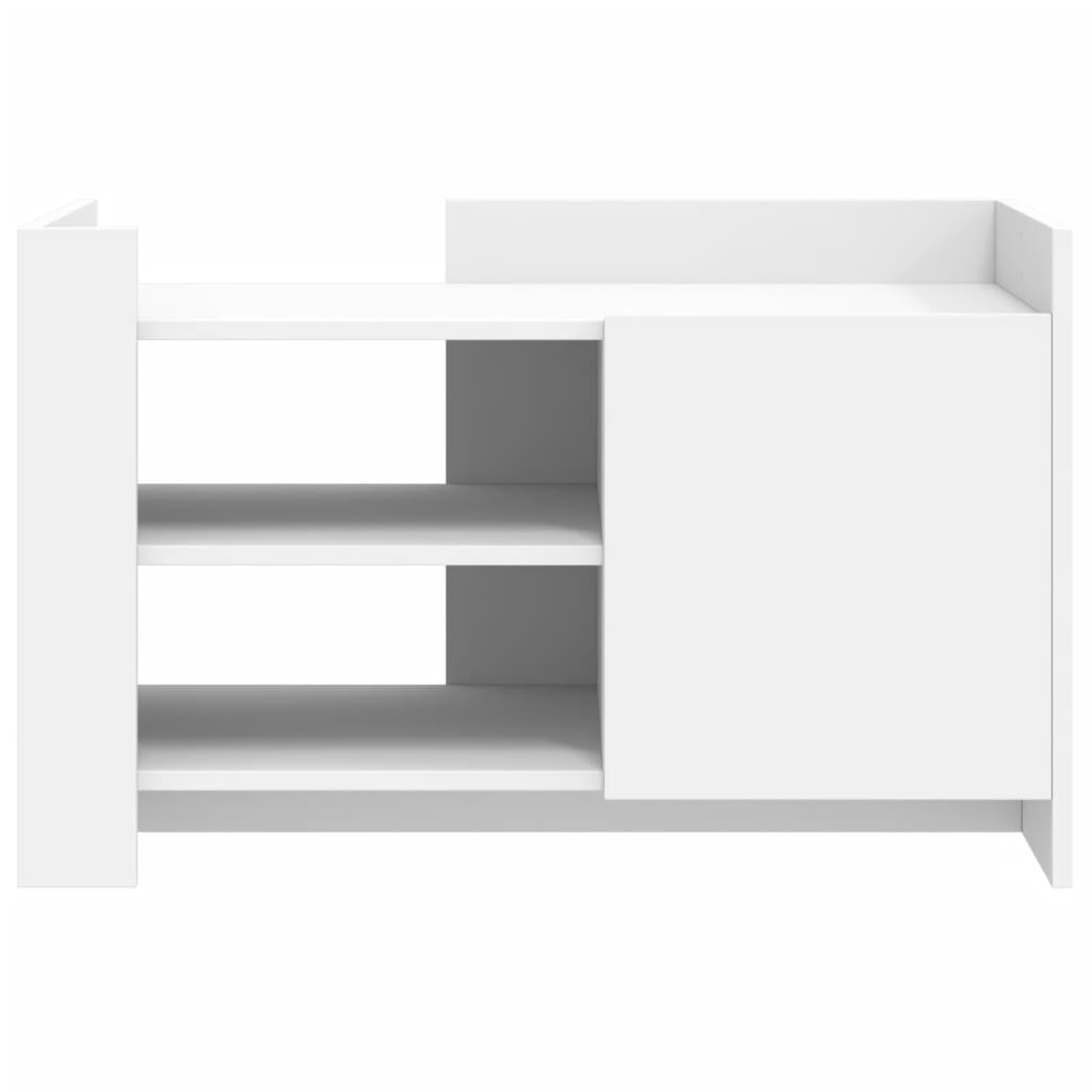 Salongbord hvit 80x50x50 cm konstruert tre