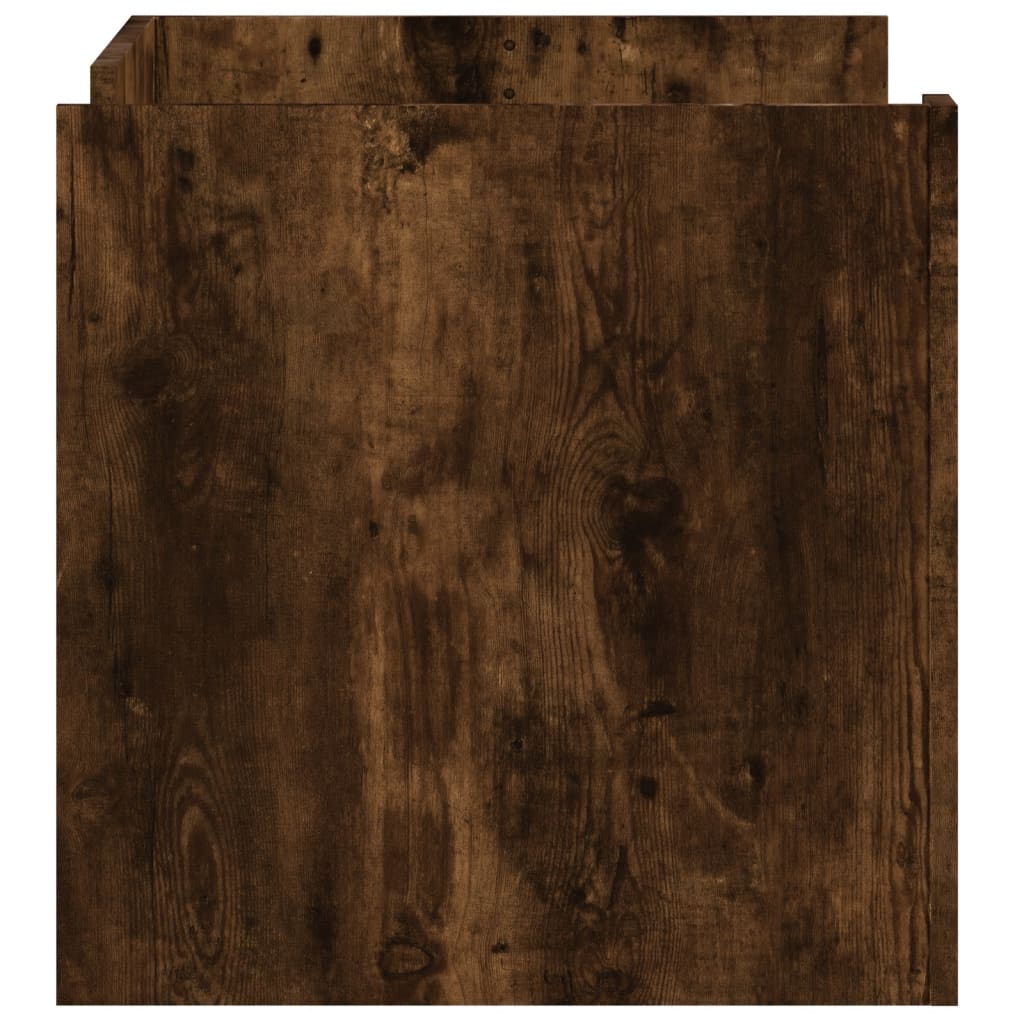 Salongbord røkt eik 80x50x50 cm konstruert tre