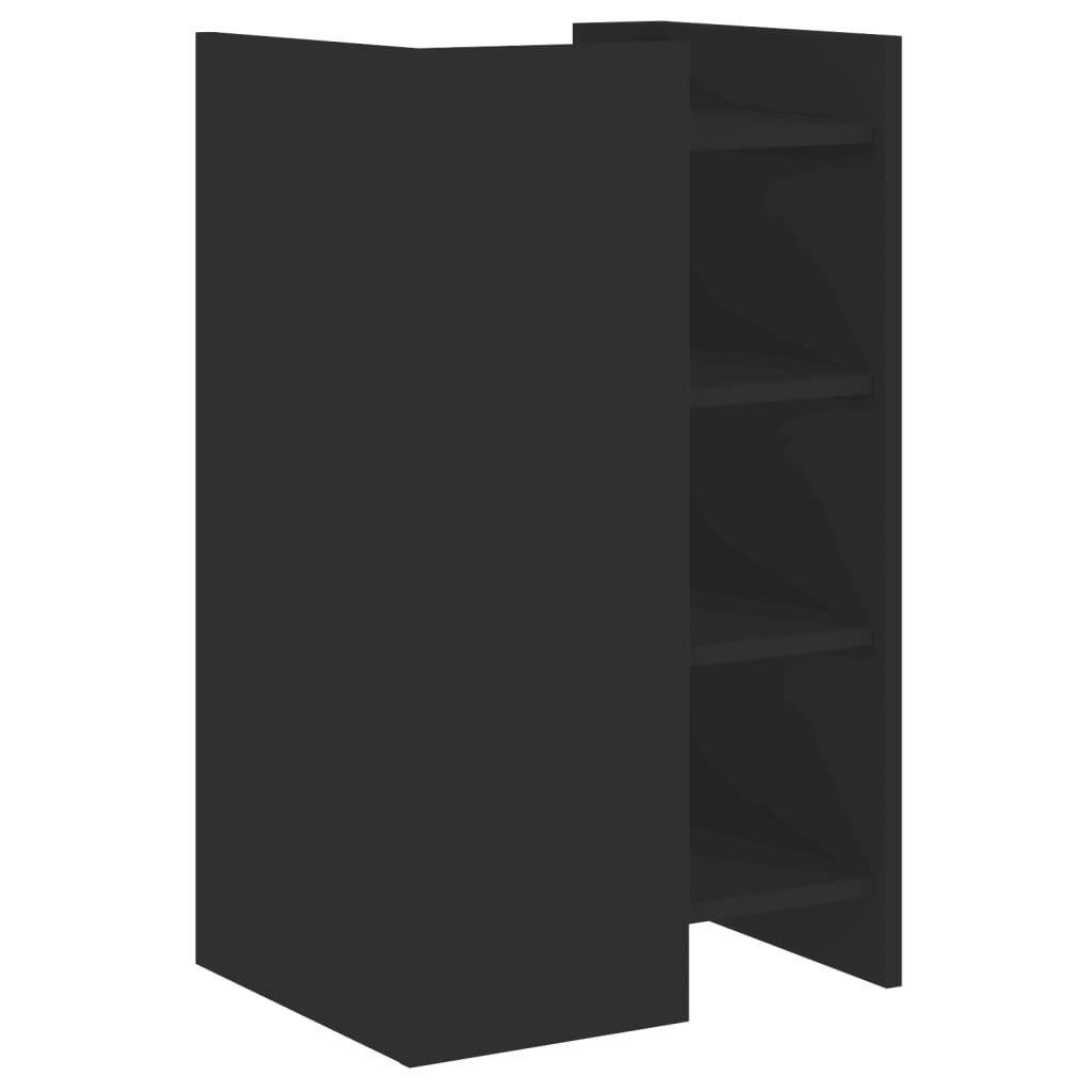 Skjenk svart 45x35x75 cm konstruert tre