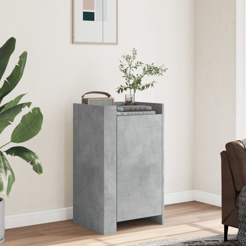 Skjenk betonggrå 45x35x75 cm konstruert tre