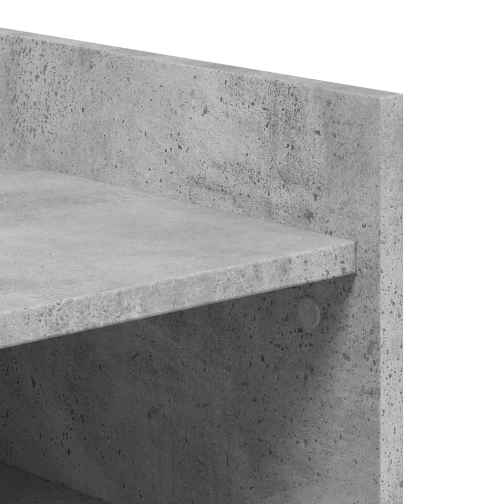 Skohylle betonggrå 74,5x37,5x100 cm konstruert tre