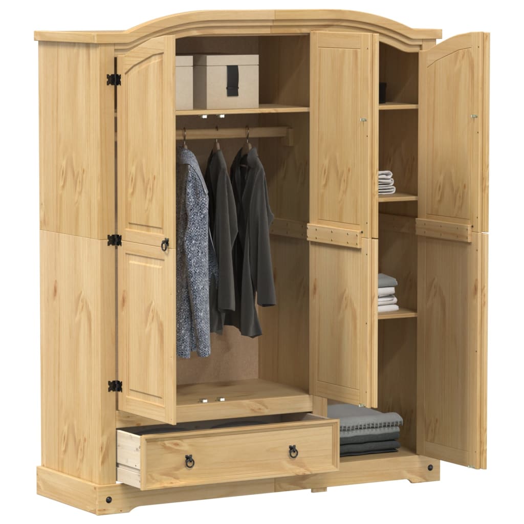 Garderobe Corona 151,5x52x186 cm heltre furu