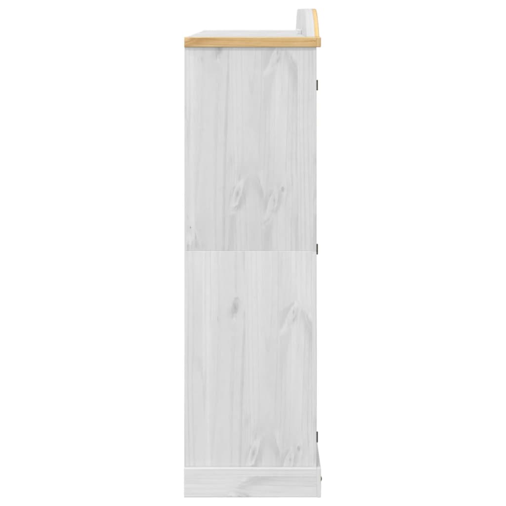 Garderobe Corona hvit 194x52x186 cm heltre furu