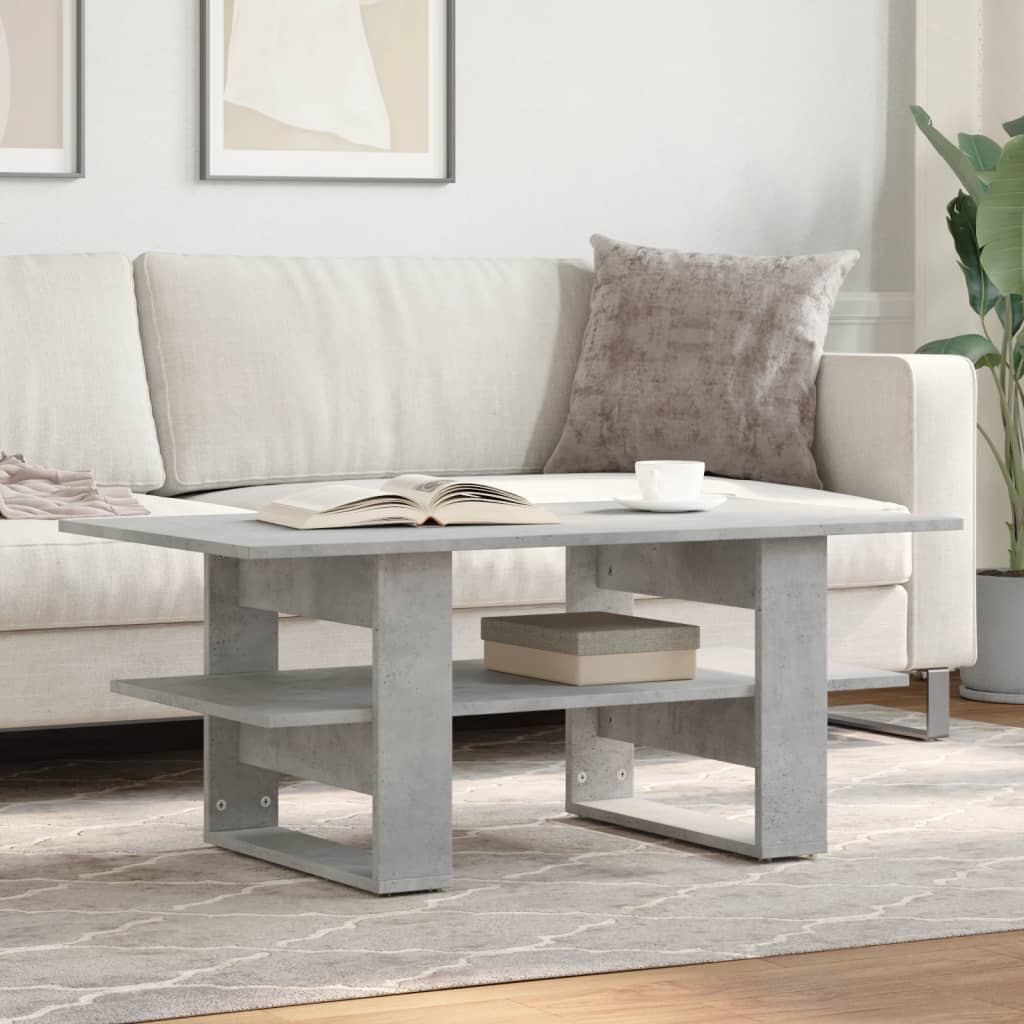 Salongbord betonggrå 102x55x42 cm konstruert tre
